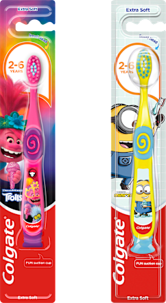 Zahnbürste Kinder Minions/Trolls 2 bis 6 Jahre extra soft sortiert Colgate