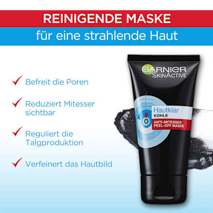 Gesichtsmaske Hautklar Kohle Peel-Off Garnier Skin Active