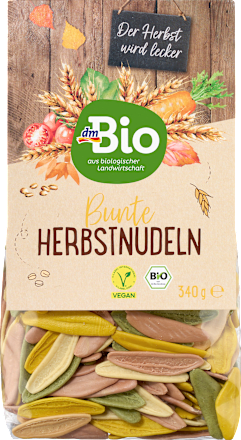 Pestrofarebná jesenná cestovina dmBio