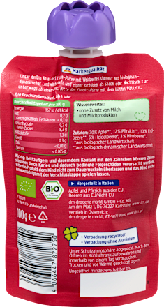 Piure cu fructe de pădure ECO 12+ dmBio