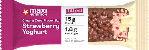 Proteinriegel Creamy Core Strawberry Yoghurt maxiNUTRITION