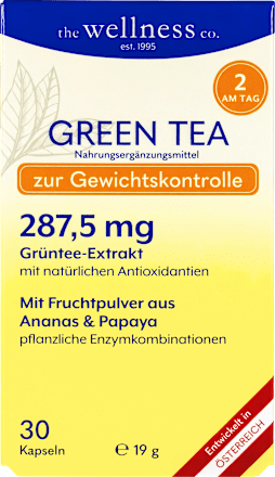 Green Tea + Ananas + Papaya Kapseln the wellness co.