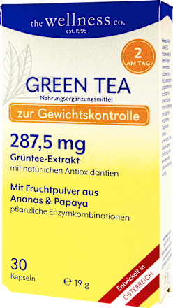 Green Tea + Ananas + Papaya Kapseln the wellness co.