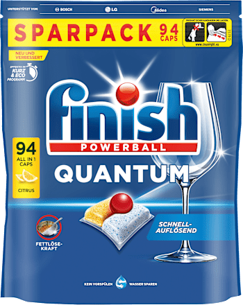 Geschirrspül-Tabs Quantum Citrus Sparpack Finish