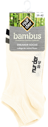 Bambus Sneaker Socke cremeweiß, Gr. 39-42 (1 Paar) nur der
