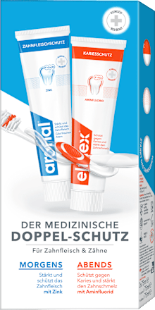 Zahnpasta elmex & aronal Doppel-Schutz Reisegröße elmex