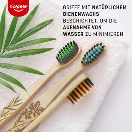 Zahnbürste Bambus Aktivkohle weich Colgate