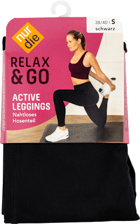 Relax & Go Leggings Aktiv schwarz, Gr. 38/40 nur die