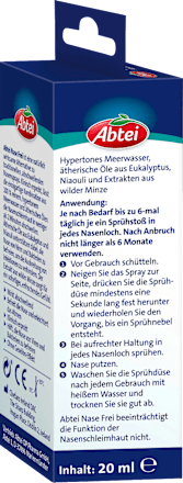Abschwellendes Spray Nase frei Abtei