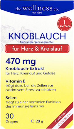Knoblauch + Selen + Vitamin E Dragees the wellness co.