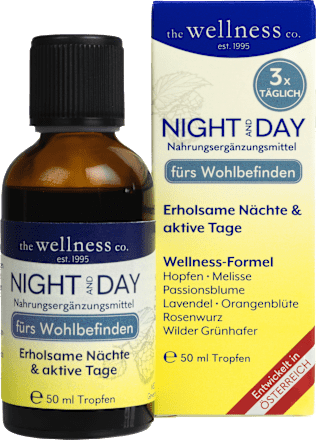 Night and Day Pflanzliche Extrakte Tropfen the wellness co.