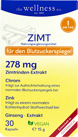 zimt 3000 plus ginseng Kapseln the wellness co.