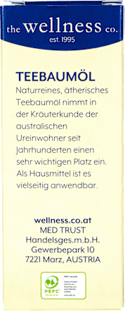 100 % Teebaumöl aus Australien the wellness co.