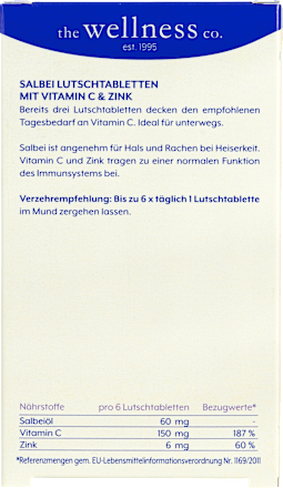 Salbei Halspastillen the wellness co.