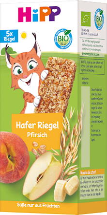 Fruchtriegel Hafer Pfirsich, ab 3 Jahren (5x20 g) HiPP