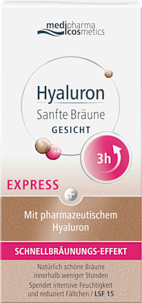 medipharma cosmetics Hyaluron Sanfte Bräune Express Gesicht LSF 15 medipharma cosmetics