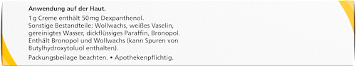 Panthenol Wund- und Heilcreme  JENAPHARM 50mg/g Creme, Wirkstoff: Dexpanthenol JENAPHARM