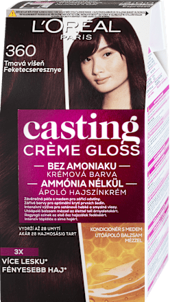 Farba na vlasy - 360 tmavá višňa L'ORÉAL PARiS CASTING Crème Gloss