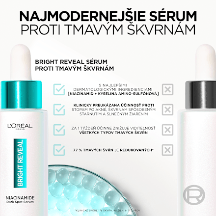 Pleťové sérum proti tmavým škvrnám Bright Reveal Niacinamide Dark Spot L'ORÉAL PARiS
