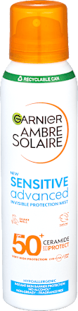 Sprej na opaľovanie Sensitive Advanced SPF 50+ Garnier Ambre Solaire