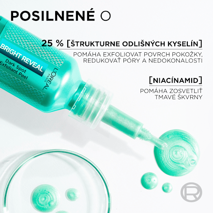 Exfoliačný pleťový peeling Bright Reveal Dark Spot L'ORÉAL PARiS