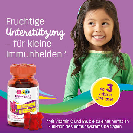 Immun Gums Himbeergeschmack 60 St PEDIAKID