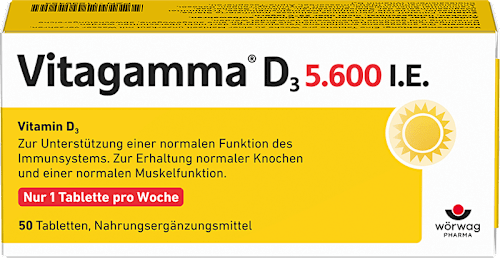 Vitagamma D3 5.600 I.E. Vitamin D3 Tabletten 50 St Vitagamma