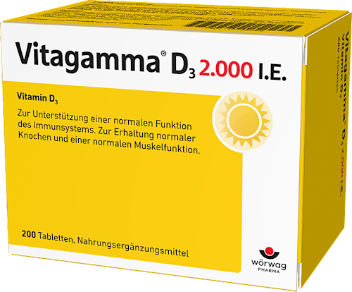 Vitagamma D3 2.000 I.E. Vitamin D3 Tabletten 200 St Vitagamma