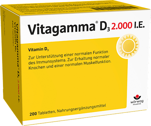 Vitagamma D3 2.000 I.E. Vitamin D3 Tabletten 200 St Vitagamma