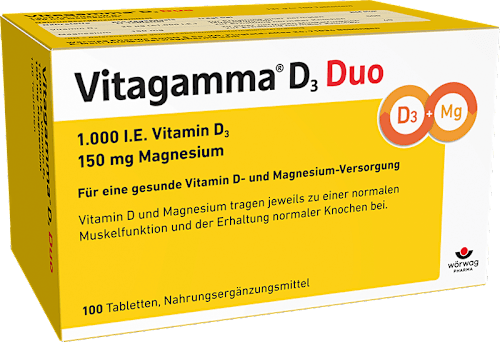 Vitagamma D3 Duo 1.000 I.E. Vitamin D3 150 mg Magnesium Tabletten 100 St Vitagamma