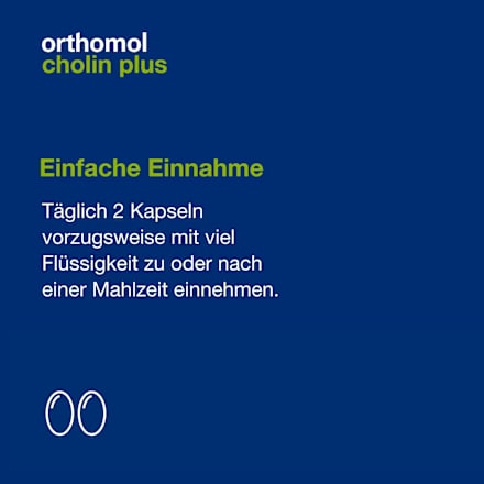 Orthomol Cholin Plus Kapseln 30 Tagesportionen, 60 St orthomol