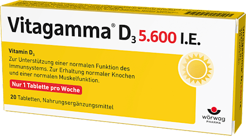 Vitagamma D3 5.600 I.E. Vitamin D3 Tabletten 20 St Vitagamma