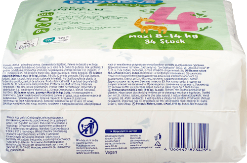 Pannolini ecologici misura 4 (8-14 kg) babylove nature