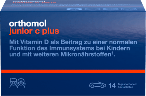 Orthomol junior C plus Kautabletten Mandarine-Orange/Waldfrucht orthomol