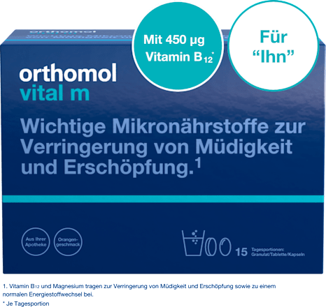 Orthomol Vital m Granulat/Tabletten/Kapseln Orange 15 St orthomol