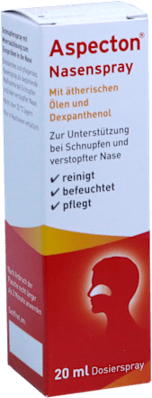 Aspecton Nasenspray ,Schnupfenspray mit Meersalzlösung zum  Einsprühen in die Nase Aspecton