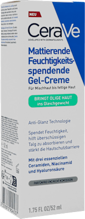 CeraVe Feuchtigkeitsspendende Gel-Creme mattierenend CeraVe