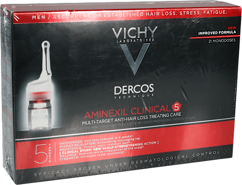VICHY Aminexil Clinical 5 für Männer gegen Haarverlust 12 Monodosis, Ampullen VICHY LABORATOIRES