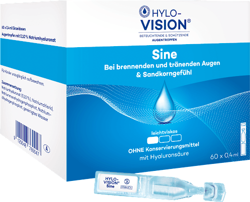 HYLO-VISION Befeuchtende & Schützende Augentropfen SINE Ein - Dosis - Behältnissen 60 x á 0,4 ml HYLO-VISION