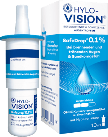 HYLO-VISION Befeuchtende & Schützende Augentropfen SafeDrop 1% HYLO-VISION