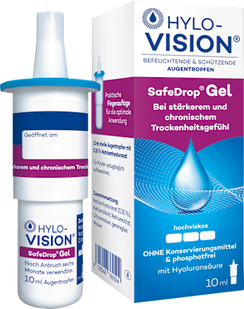 HYLO-VISION Befeuchtende & Schützende Augentropfen SafeDrop Gel  HYLO-VISION