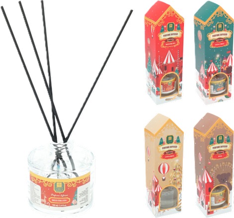 Profumatore per ambienti natalizio con bastoncini assort. KOOPMAN