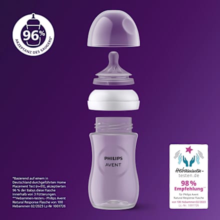 Babyflasche Natural Response weiß, von Geburt an, Doppelpack, 125ml PHILIPS AVENT
