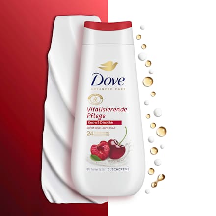 Duschcreme Advanced Care Vitalisierende Pflege, Kirsche & Chia Milch Dove