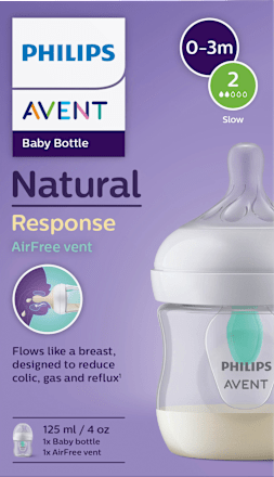 Babyflasche Natural Response weiß, von Geburt an, 125 ml PHILIPS AVENT