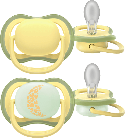 Schnuller ultra air day+night Silikon, gelb, ab 18 Monaten PHILIPS AVENT