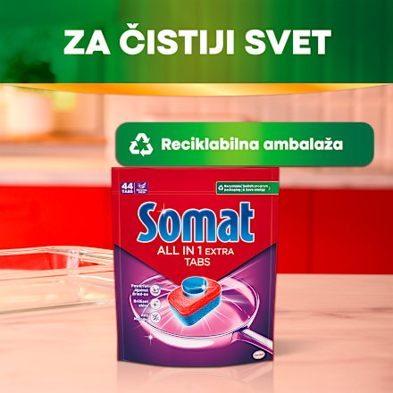 ALL IN 1 EXTRA Kapsule za mašinsko pranje posuđa Somat
