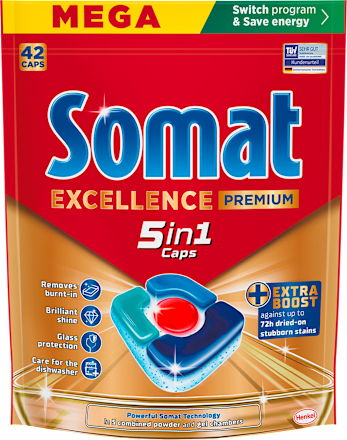 EXCELLENCE PREMIUM  5in1 Tablete za mašinsko pranje sudova Somat