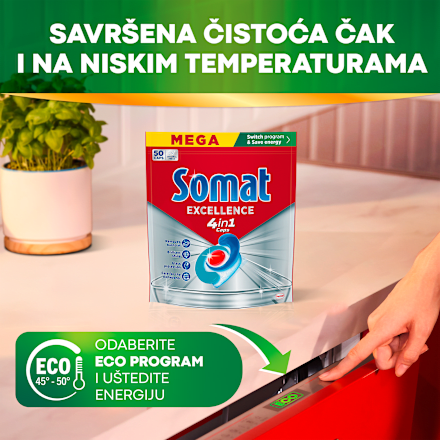 EXCELLENCE 4in1 Kapsule za mašinsko pranje posuđa Somat