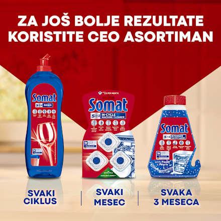 EXCELLENCE PREMIUM  5in1 Tablete za mašinsko pranje sudova Somat